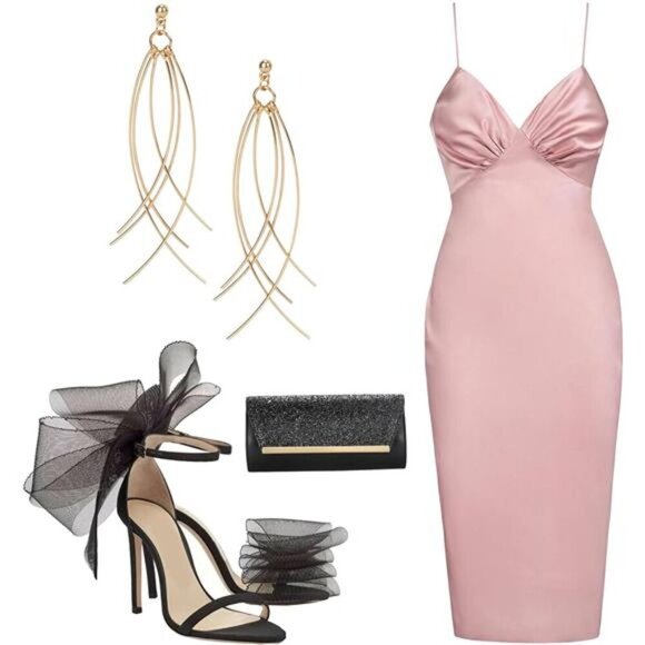 Gold Clutch Purses for Women Evening Bag Shoulder Crossbody Handbag - Picture 2 of 7